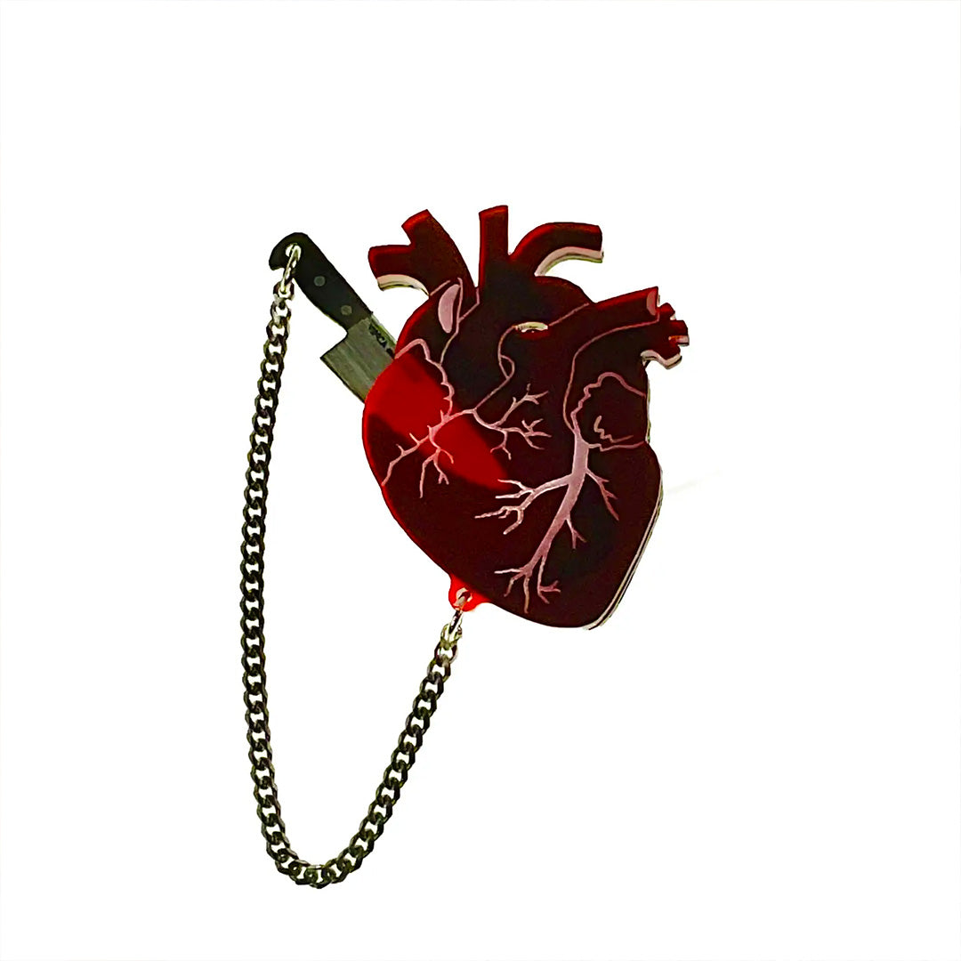 Heart of Aghast Brooch (Frosted Red)