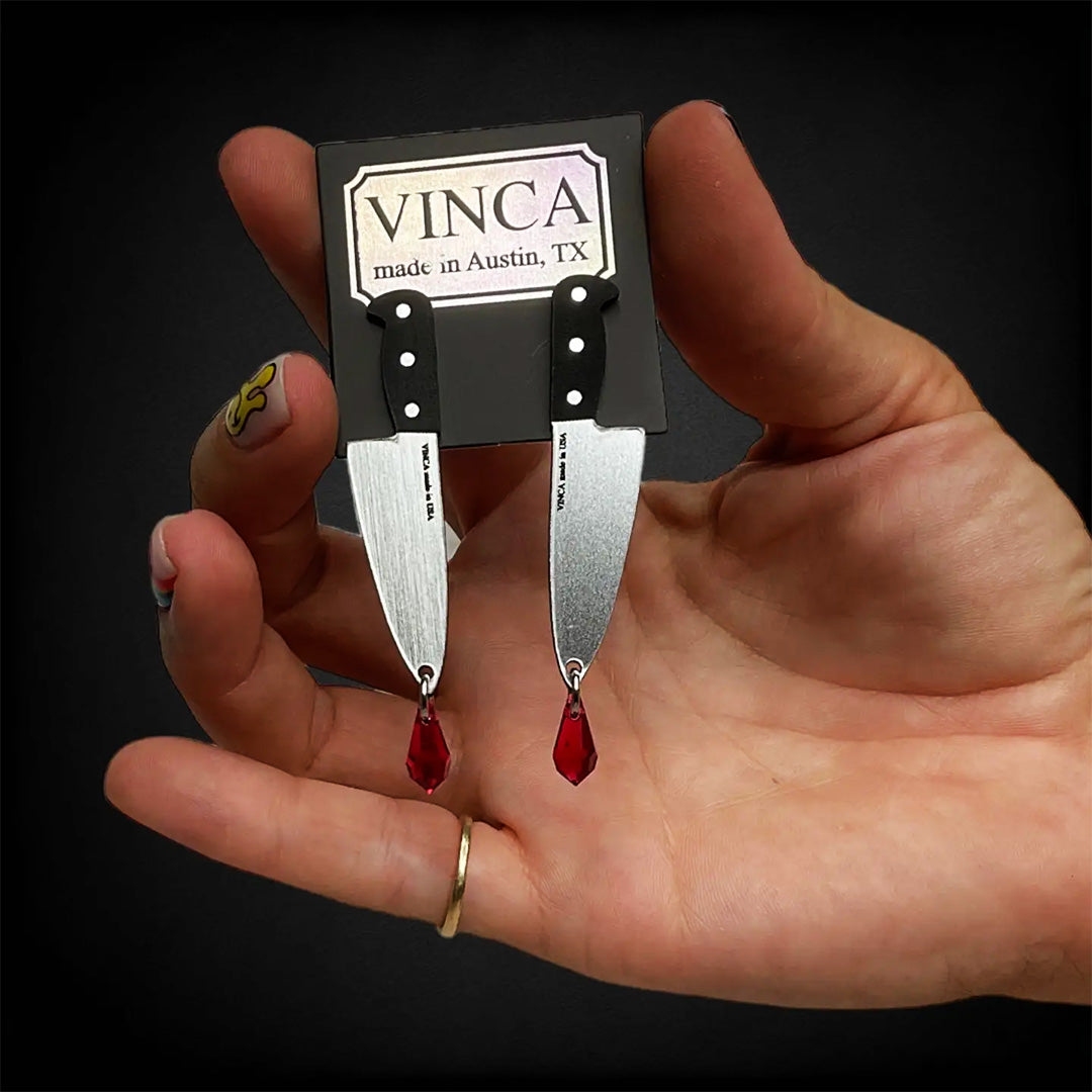 Bloody Hell! Knife Earrings