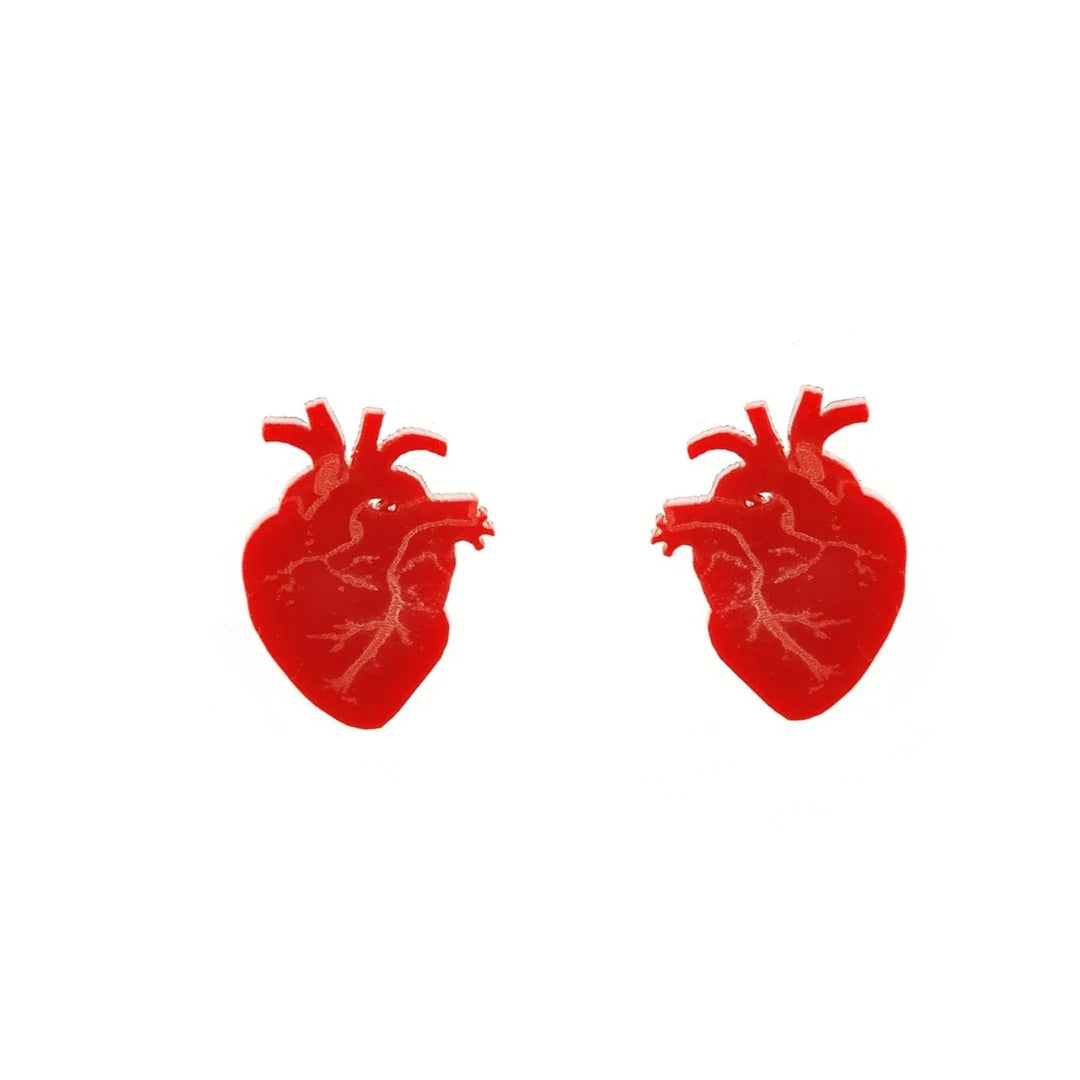 Don't Miss A Beat Anatomical Heart Earrings
